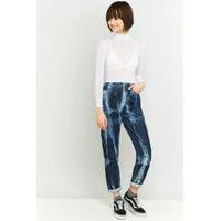 bdg blue tie dye mom jeans indigo