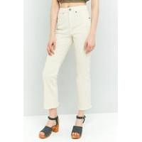 bdg ecru kick flare jeans nudechair