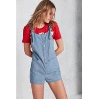 bdg andy button front tie strap blue dungarees blue