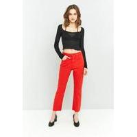 bdg red kick flare jeans red