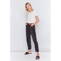 BDG Black Worn Mom Jeans, BLACK