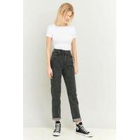 bdg acid washed black mom jeans black