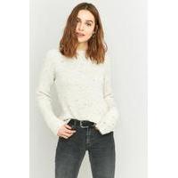 bdg nep ribbed ivory cuffed sleeve jumper ivory