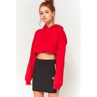 bdg super cropped long sleeve hoodie red