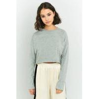 bdg batwing long sleeve cropped top grey