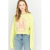 bdg malibu lime green cropped sweatshirt lime