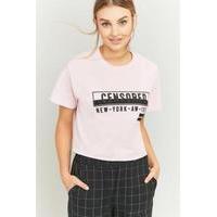 BDG Censored Cropped Pink T-shirt, PINK