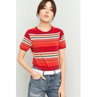 bdg red striped t shirt red