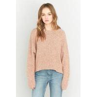 BDG Elliptical Hem Jumper, PINK