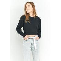 bdg cropped batwing sweatshirt black