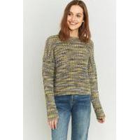 BDG Marled Knit Fisherman Jumper, GREY