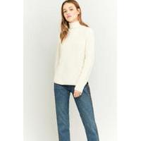 BDG Fisherman Turtleneck Cream Jumper, CREAM