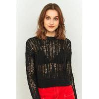 BDG Open Slub Jumper, BLACK