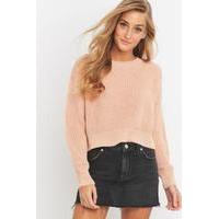 BDG Waffle Knitted Fisherman Jumper, NUDE/CHAIR