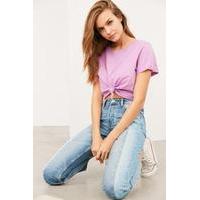 BDG Hang Tight Knotted T-Shirt, PURPLE