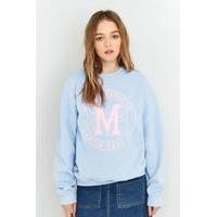 BDG Malibu Sky Blue Cropped Sweatshirt, SKY