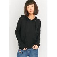 bdg cosy ribbed hoodie black