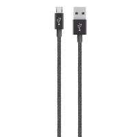 Belkin Premium MixIt Charge & Sync USB to Micro-USB Braided Tangle Free Cable with Aluminium Connectors - Black