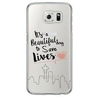 Beautiful Life Words Pattern Soft Ultra-thin TPU Back Cover For Samsung GalaxyS7 edge/S7/S6 edge/S6 edge plus/S6/S5/S4
