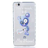 bear pattern tpu material highly transparent phone case for huawei p9  ...