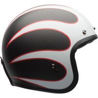 Bell Custom 500 Carbon Ace Cafe Ton Up Open Face Motorcycle Helmet & Visor