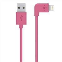 Belkin FLAT 2.4amp Lightning Sync & Charge cable Compatible with Apple iPhone 5/iPad mini/iPad 4 in Pink 1.2m