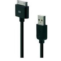 Belkin 1.2m Charge and Sync 30 Pin cable in Black for iPad, iPhone and iPod Touch F8J043bt04-BLK