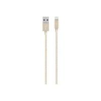 Belkin Premium White 1.2m Lightning To Usb Braided 2.4 Amp Tangle Free Cable With Aluminium Connectors For Iphone, Ipad And Ipod - F8j144bt04-wht