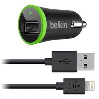 Belkin Micro Car Charger 2.1 Amp With Removable Charge / Sync Lighning Cable For Apple Iphone/ Ipad