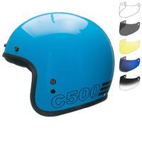 bell custom 500 retro open face motorcycle helmet amp optional bubble  ...