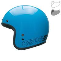 Bell Custom 500 Retro Open Face Motorcycle Helmet & Optional Flip Visor