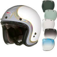 Bell Custom 500 SE Headcase Cueball Open Face Motorcycle Helmet & Optional Bubble Deluxe Visor