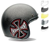 bell custom 500 se indy open face motorcycle helmet amp optional bubbl ...