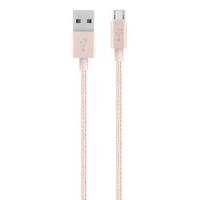 Belkin Premium Charge & Sync Usb To Micro-usb Braided Tangle Free Cable With Aluminium Connectors - Rose Gold