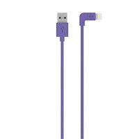 Belkin FLAT 2.4amp Lightning Sync & Charge cable Compatible with Apple iPhone 5/iPad mini/iPad 4 in Purpleple 1.2m