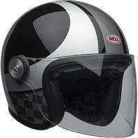 Bell Riot Checks Open Face Motorcycle Helmet & Visor