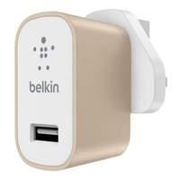 Belkin Premium Mixit Fast 2.4amp Mains Charger (3 Pin Uk Plug) - Gold