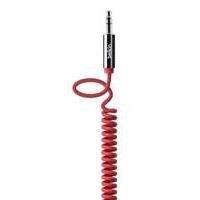 belkin mixit 35mm coiled aux cable 18m in red