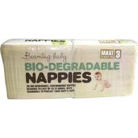 beaming baby bio degradable nappies maxi 34