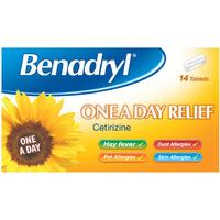 Benadryl One A Day 14 Tablets