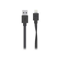 Belkin Flat 2.4amp Lightning Sync charge cable for Apple items - Black