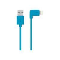 belkin 90 angled 24amp lightning sync charge cable for apple blue