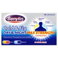 Benylin Cold & Flu Day and Night Max Strength Caps x 16