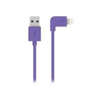 belkin 90 angled 24amp lightning sync charge cable for apple purple