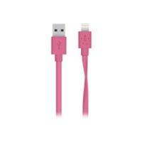 Belkin Flat 2.4amp Lightning Sync charge cable for Apple items - Pink