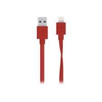 Belkin Flat 2.4amp Lightning Sync charge cable for Apple items - Red