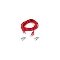 Belkin A3L980B03MRD-HS Category 6 Network Cable - 3 m - Patch Cable - Red
