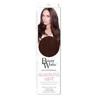 beauty works clip in quadruple weft volumizer chocolate 46