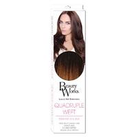 Beauty Works Clip-in Quadruple Weft Volumizer - Brunette Ombre 4/27T