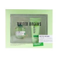 Benetton United Dreams Live Free Giftset EDT Spray 80ml + Body Lotion 100ml
